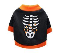 Halloween Pet Costume Funny T Shirt for Cats Dogs Teddy Festival Outfit Cute Animal Clothing Comfortable Thin Fabric (Coffee, S)