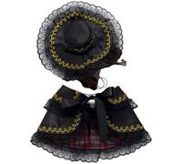 Halloween Pet Costume Set, Black Lace Polyester Outfit for Small Dogs and Cats, L Size, Playful Festive Style, Easy to Wear, Great for Parties and Photo Moments