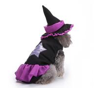 Halloween Pet Costumes Dog Costumes Funny Wizard Set for Schnauzer Beagles French Bulldog Mini Pinchers (M)