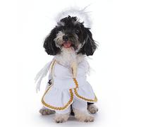 Halloween Pet Costumes, Funny Dog Costumes, Party Role Play Accessories, Suitable for Halloween Party Decorations (White,L)
