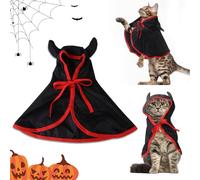 Halloween Pet Costumes Halloween Vampire Costume Cape Accessories Black Cat Wizard Cloak Puppy Witch Collar Cape Halloween Cosplay Clothes Apparel for Cats Small Dogs