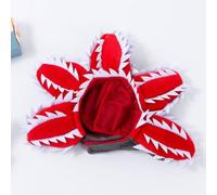 Halloween Pet Demon Hat - Scary Venus Flytrap Flower Headband Soft Adjustable Costume Outfit Cosplay Props Dress-Up Headgear for Dogs Cats Party Festival Holiday Fun (Large)