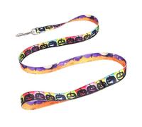 Halloween Pet Dog Leash Slip Buckle Holiday Decoration Supplies with Pumpkin and Bat Patterns for Celebrating Moments (Black, One Size)