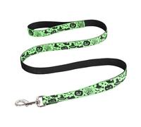 Halloween Pet Dog Leash with Pumpkin Bat Print Cute Festival Accessories Durable Metal Buckle Adjustable for Small Medium Large Dogs (E, L)
