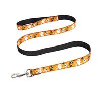 Halloween Pet Dog Leash with Pumpkin Bat Print Cute Festival Accessories Durable Metal Buckle Adjustable for Small Medium Large Dogs (C, S)