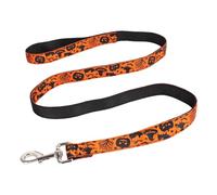 Halloween Pet Dog Leash with Pumpkin Bat Print Cute Festival Accessories Durable Metal Buckle Adjustable for Small Medium Large Dogs (B, S)