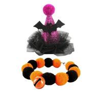 Halloween Pet Hat - Pet Costume Pumpkin Headgear, Comfortable Pet Hat | Adjustable Soft Pet Hat with Collar, Cute Halloween Dress-Up Cap for Daily Wear, Role Play, Parties, Walks