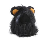 Halloween Pet Hats Halloween Animal Head Cover for Adorable Puppy and Cat Headpieces Wig for Dogs and Cats Festive Costume Accessory (Black, L)
