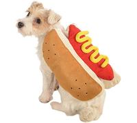 Halloween Pet Hot Dog Cosplay Costume,Funny Dress up Suit Xmas Party Outfit for Golden Retriever Corgi Pug,Size S to M for Puppy Dogs Cats