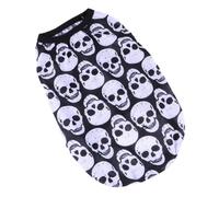 Halloween PET Shirt without Sleeves, Pure Cotton Dog Costume | Lightweight Soft Vest, Black Plain Style, for Puppy and Small to Large Dogs, Mobility Comfort
