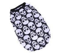 Halloween PET Shirt without Sleeves, Skull Pattern Cotton Vest for Dog | Lightweight, Soft, Easy to Put on Take, Black 2xl for Puppy and Small to Large Pets