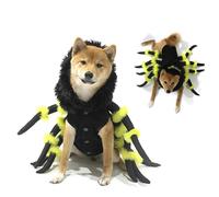 Halloween Pet Spider Costume, Pet Role Play Animal Costume, Suitable for Schnauzer, Beagle, French Bulldog, Miniature Pinscher (Medium)