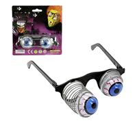 Halloween Pet Toys Funny Springy Eyeball Goggles Novelty Eyewear For Dogs Cats Prankster Spectacles Party Accessories Pet Friendly (Black-44, 17X16CM)
