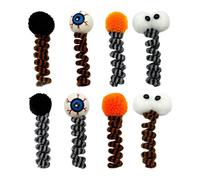 Halloween Pet Toys - Interactive Kitten Chasing Toys | Interactive Spring Game 8 Pieces Playful Ball For Indoor Play Home Travel Time Entertainment Training Kitten Entertainment Entertainment