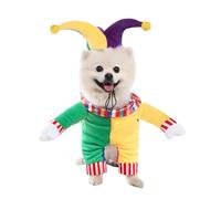 Halloween pet Transformation Costume, Funny 3D Clown Outfit, Perfect for Halloween and Creating a Festive Atmosphere. (Medium)
