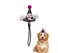 Halloween Pet Witch Hat Pet Headwear Dog Witchs Hats with Stretch Chin Rope for Small and Medium Cats Dogs 2Pcs