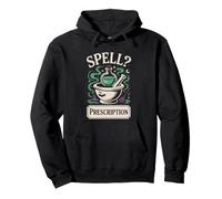Halloween Pharmacy Tech Witch Prescription Pad Spell Book Pullover Hoodie