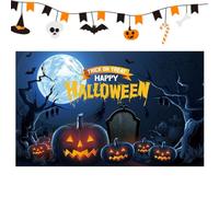 Halloween Photo Backdrop 70.8x43.3 Inches Spooky Pumpkin Props