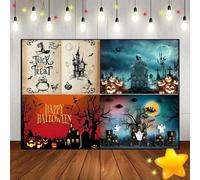 Halloween Photo Background Decoration Birthday Spider Full Moon Photography Backdrops for Festivals Bloodstain Custom Backdrop