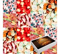 Halloween Pick n Mix Horror Scary Mixed Sweets With Gift Box - Bloody Eyes,Jelly Bones,Pirate Skulls,Pumpkin Mallows,Sour Fingers Sweets (500g)