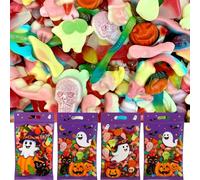 Halloween Pick n Mix Random Sweet Mix 500g with Festive Gift Bag - Spooky Candy Assortment for Trick or Treat, Party Favors - Halloween Gifft Bags (3 x Bag)