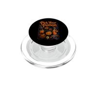 Halloween Pick Your Poison Funny Wizard Vintage Halloween PopSockets PopGrip for MagSafe