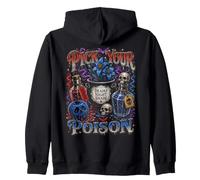 Halloween Pick Your Poison Funny Wizard Vintage Halloween Zip Hoodie