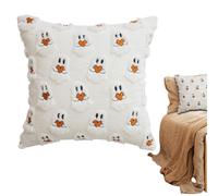 Halloween Pillow Cover, Ghost Cushion Protector, 18x18 Inch Cozy Decorative Cover for Sofa or Couch, Thanksgiving Nursery and Porch Decor, Holiday Apartment Accent, Christmas Living Room Style