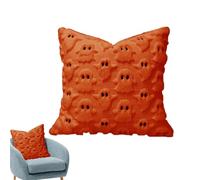 Halloween Pillow Covers, 45x45 Cm Halloween Ghost Cushion Cover, Halloweens Pillowcase Made of Faux Plush, Room Decoration Aesthetic, For Sofas, Beds, Chairs