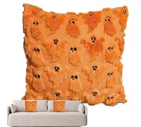 Halloween Pillow Covers, Halloween Ghost Cushion Covers, Invisible Zipper Embroidery 45 x 45 cm, Lining for Living Room, Bedroom, Sofa, Bed