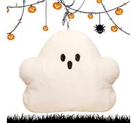 Halloween pillow, Halloween ghost shaped pillow - white ghost plush - spooky and cute white ghost cushion, halloween cushions, comfortable plush milk flannel, soft decorative cushion