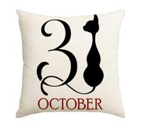 Halloween Pillowcase 45x45cm Cushion Cover Scary Sofa Throw Gothic Home Accessory Creepy Living Room Decoration (B, 45cm×45cm)