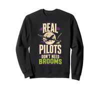 Halloween Pilot Witch Real Pilots Don't Need Brooms Sweatshirt