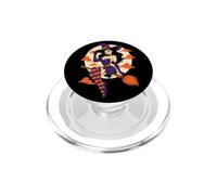 Halloween Pin Up Witch On Broomstick Full Moon Retro Art PopSockets PopGrip for MagSafe