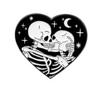 Halloween Pins Skull Spooky Skeleton Horror Dark Goth Ghost Brooch Pins for Men Women Halloween Bag Jacket Backpack Hat Pant Clothes Accessories 2025 New (Heart)