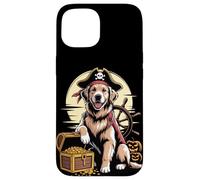 Halloween Pirate Golden Retriever Treasure GR Dog Goldie Case for iPhone 15