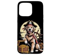 Halloween Pirate Golden Retriever Treasure GR Dog Goldie Case for iPhone 15 Pro Max