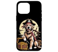 Halloween Pirate Golden Retriever Treasure GR Dog Goldie Case for iPhone 16 Pro Max