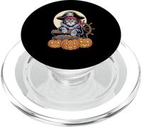 Halloween Pirate Maine Coon Treasure American Longhair PopSockets PopGrip for MagSafe