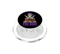 Halloween Pirate Rule 1 Don't Fall Off The Boat Funny Skull PopSockets PopGrip for MagSafe