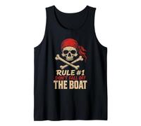 Halloween Pirate Skull Boating Don't Fall Off The Boat Tank Top