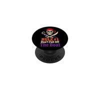 Halloween Pirate Skull First Rule Don't Fall Off The Boat PopSockets Adhesive PopGrip