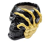 Halloween Planter - Flower Pot | Planter | Skull Head Flower Pot | Resin Air Plant Holders | Home Decor Skull Vase | Resin Versatile Decor, head Pots For Plants, Outdoor, Indoor