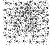 Halloween Plastic Spiders, 120 PCS Fake Spider Decorations, Black Small Realistic Spiders, Little Spider Toys Prank Props for Crafts Halloween Home Party Favors Decoration Supplies 2 x 1.8 In, Black