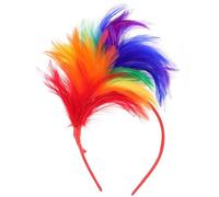 Halloween Plume Decorative Headband for Photo Shoot Elegant Vintage Chic | Colorful Hair Hoop, Easy to Wear, Stays in Place, Party Accessory for Costume Events and Portraits