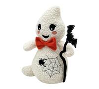 Halloween Plush- 10.2 Inch 26 cm Ghost Pillow for Sofa, Spider with Bat Pattern, for a Ghost for Sensory Decoration, Holiday, Party, Soft Toy
