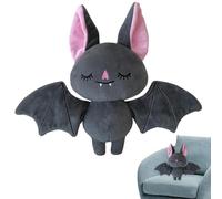 Halloween Plush Bat - Soft Cuddly Bats, Spooky Animal Doll | Pp Cotton Filling With Short Plushs, Three Dimensional Design For Sofa, Car Seat, Bed, And Gift Decor(Purple)(18cm/7.09)