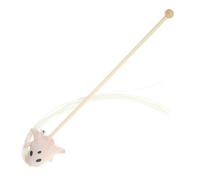 Halloween Plush Cat Teaser Stick, Interactive Kitten with Tassel Lure | Wood Handle, Soft Ghost Pattern, Cartoon Design, Encourages Exercise and Bonding during Indoor Home Play for Owners