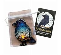 Halloween Pocket Cards, Bat Crow Ghost Pocket Comfort with Encouragement Card, Cute Mini Charm, Inspirational Gifts Decorative Keepsake for Friends, Emotional Support Token