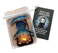 Halloween Pocket Hugs Cards, Small Pendant with Encouragement Card, Mood Reapers Pockets, Comfort Card with Inspirational Card, Emotionals Support Bags, Hugs Gift